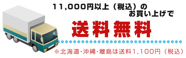 10000円以上（税別）のお買い上げで送料無料