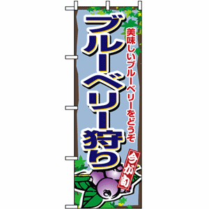 美味しいブルーベリーをどうぞ ブルーベリー狩りのぼり（nb-1380）サムネイル画像